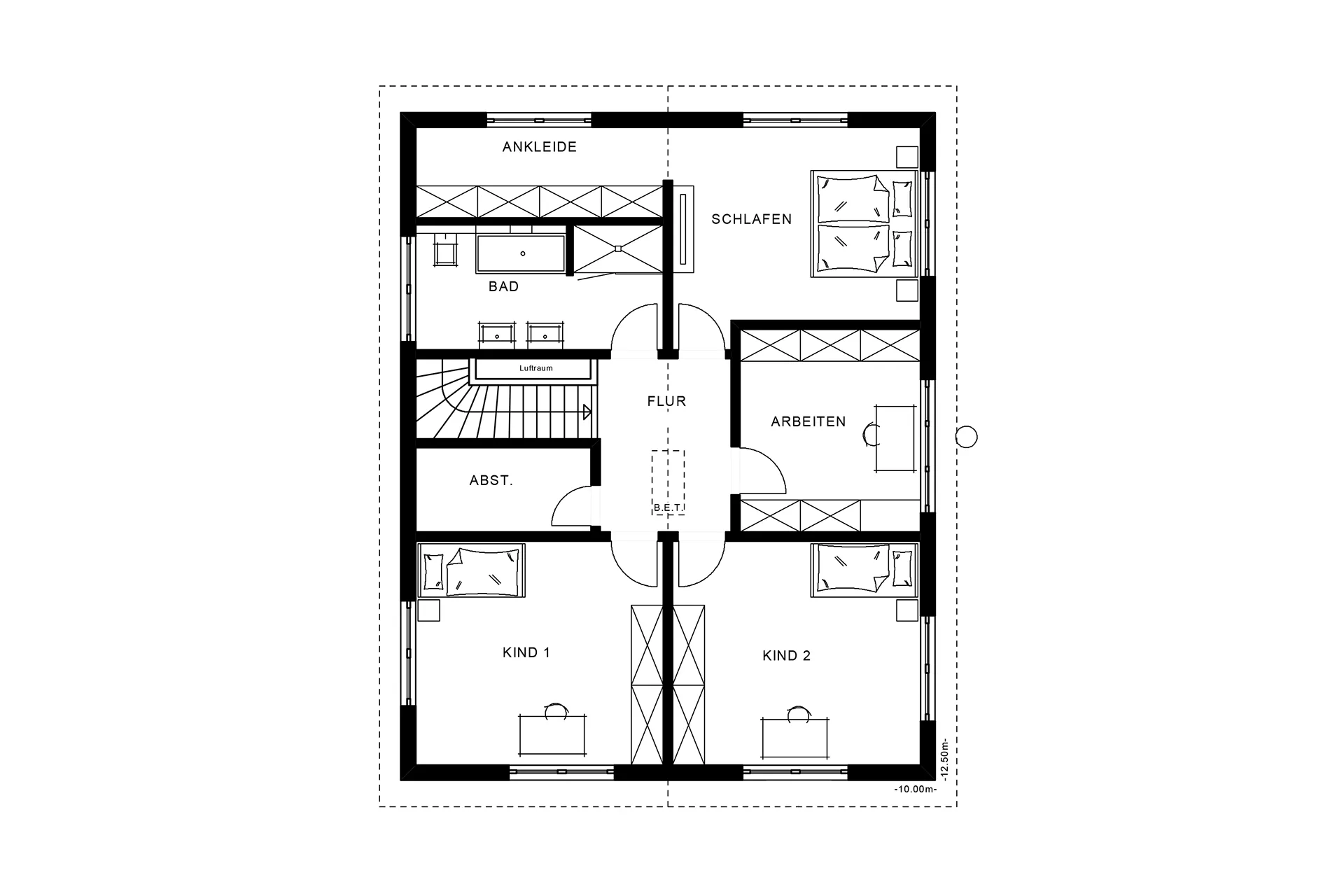 Familienhaus mit Einliegerwohnung von Meisterstueck Haus Grundriss Obergeschoss