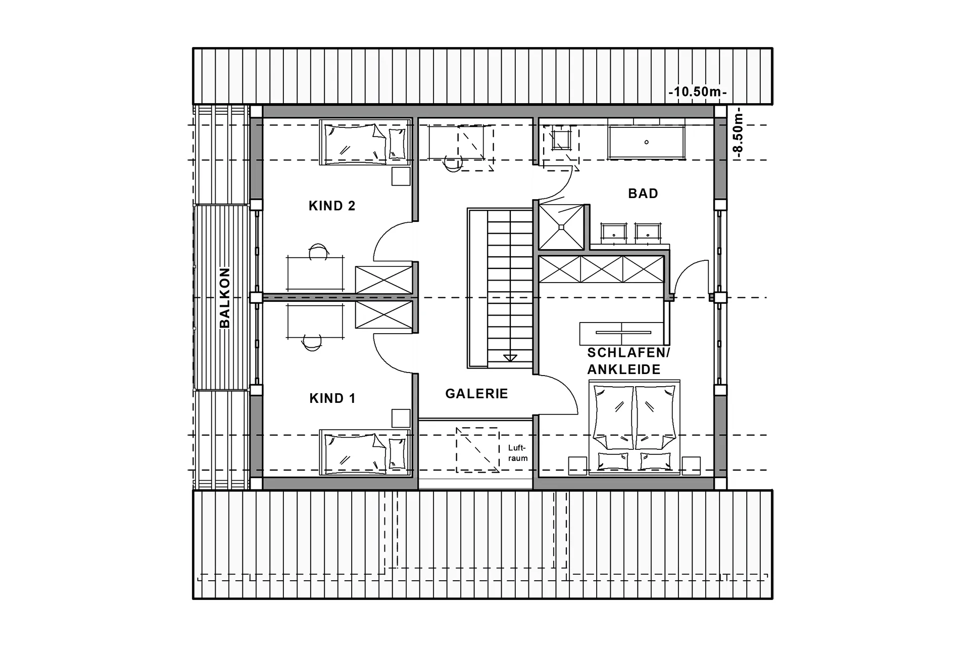 Modernes Fachwerkhaus von Meiserstueck Haus Grundriss Dachgeschoss