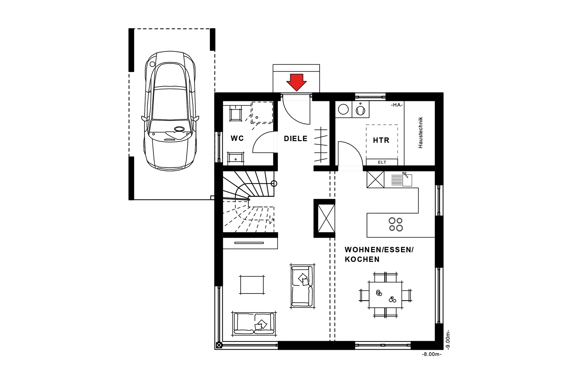 Aktionshaus SweetHome 3.0 von Meisterstück-HAUS Grundriss Erdgeschoss