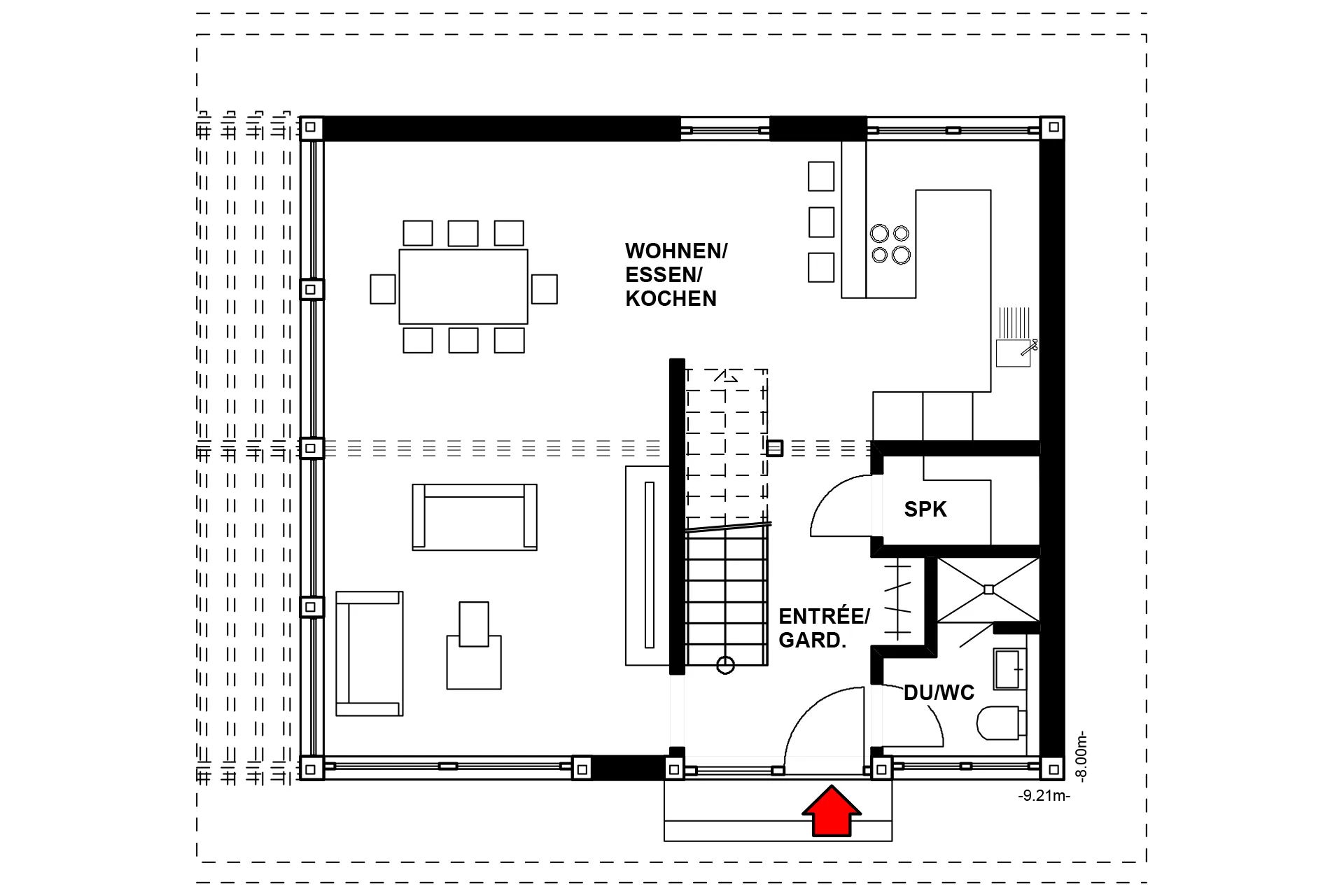 Aesthetik 21.20.026 von Meisterstueck Haus Grundriss Erdgeschoss