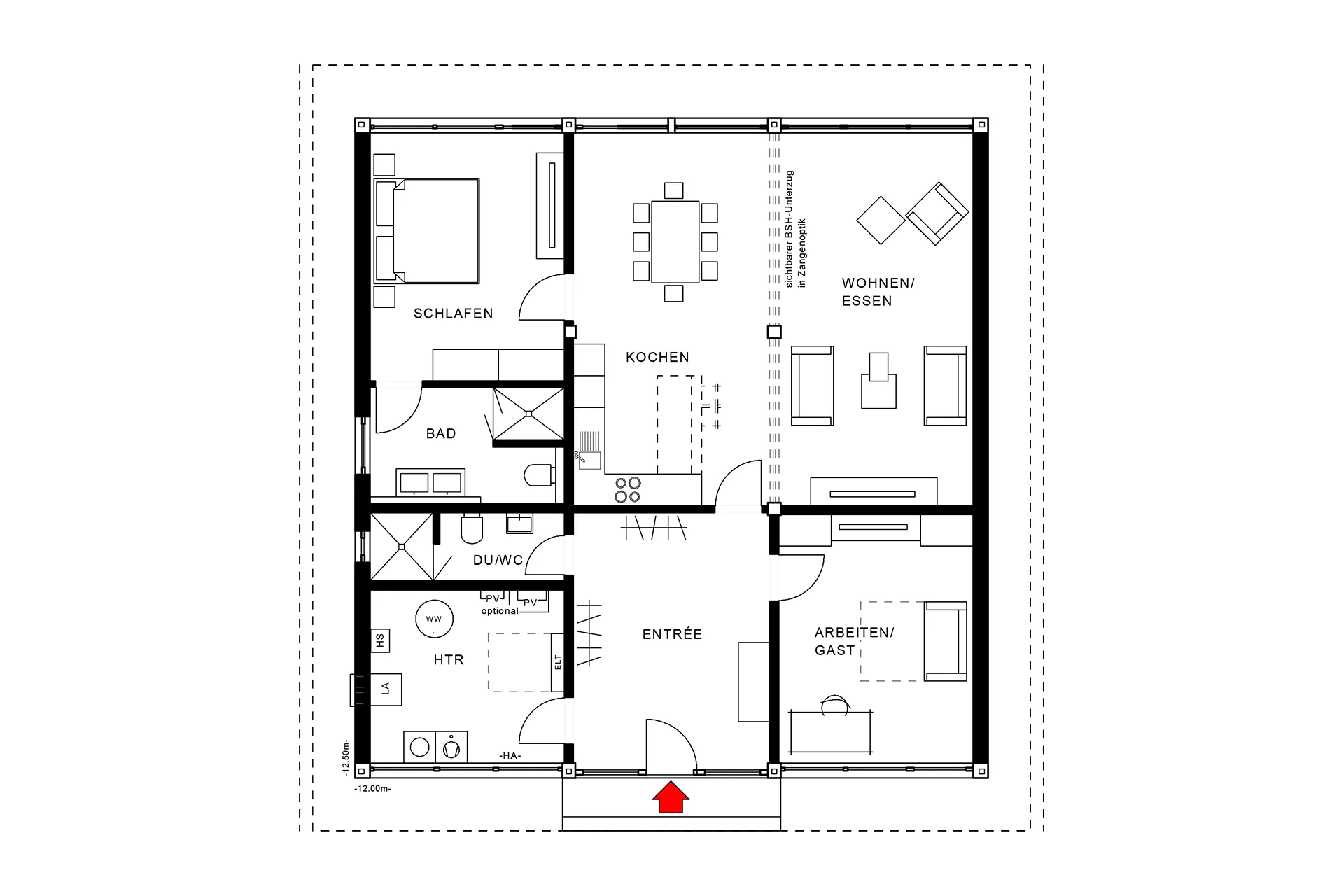 Aesthetik One von Meisterstueck Haus Grundriss