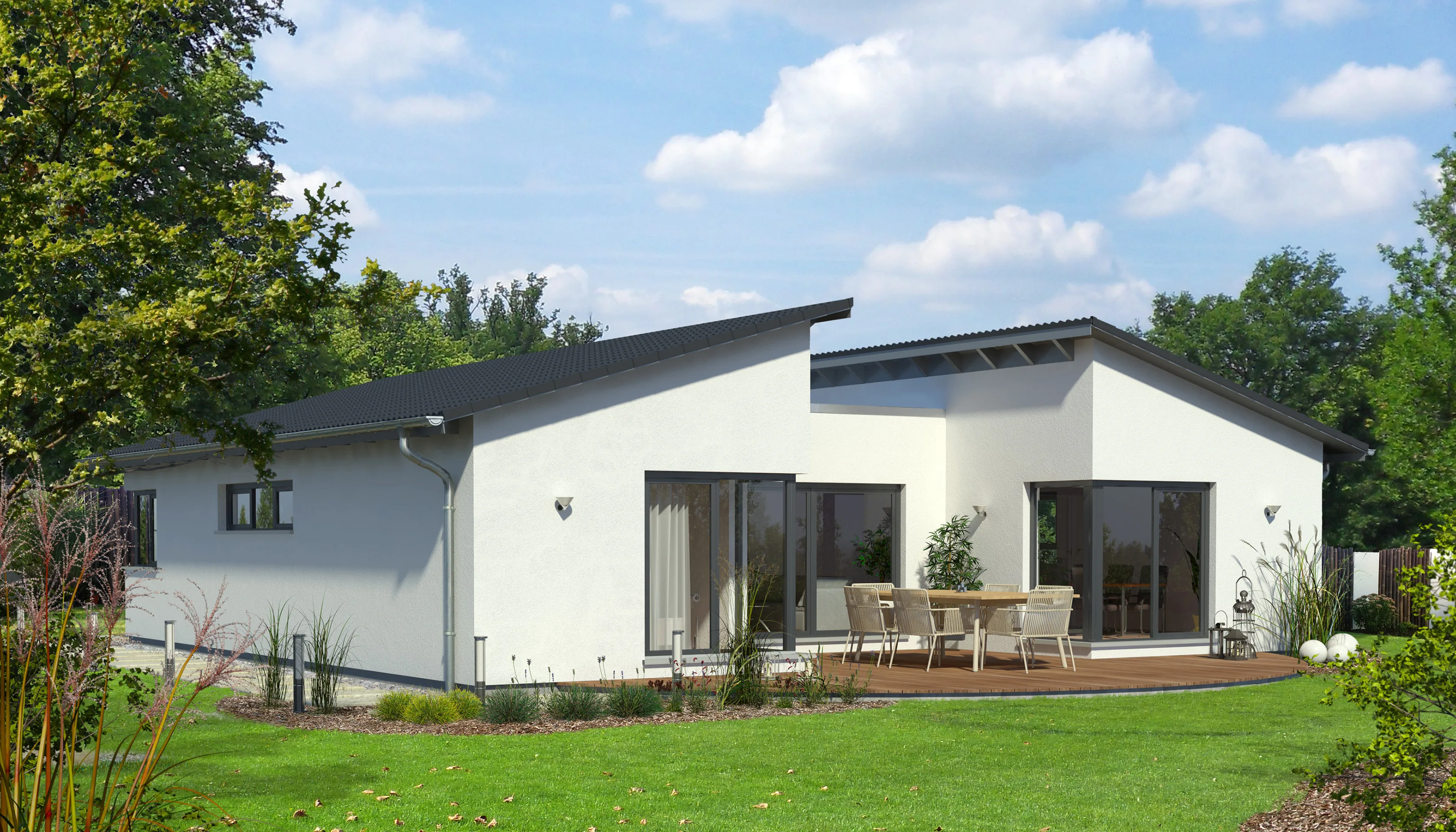 Bungalow Butterfly von Meisterstueck Haus Seitenansicht