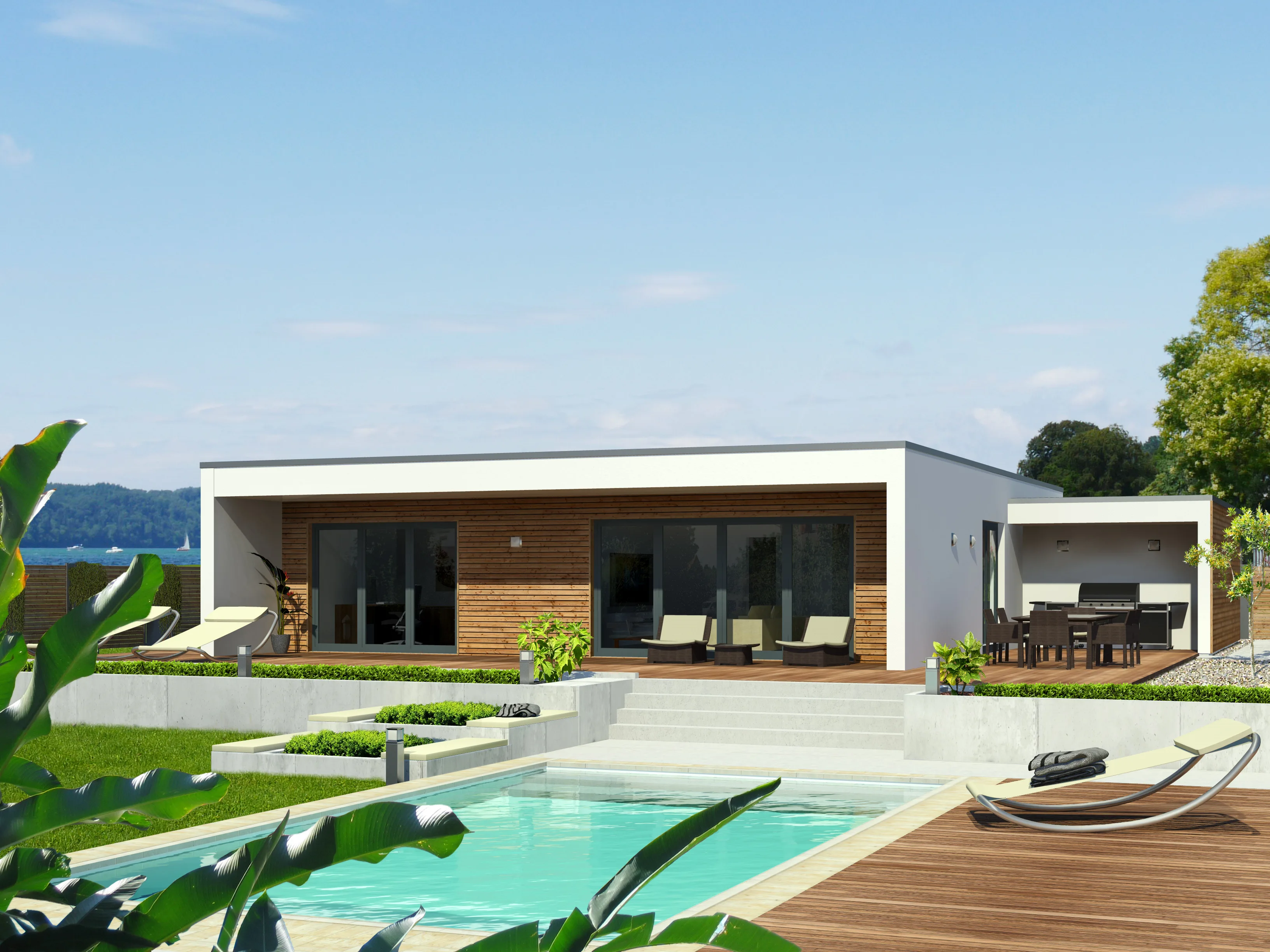 Bungalow La Cabana von Meisterstueck Haus Poolansicht 1