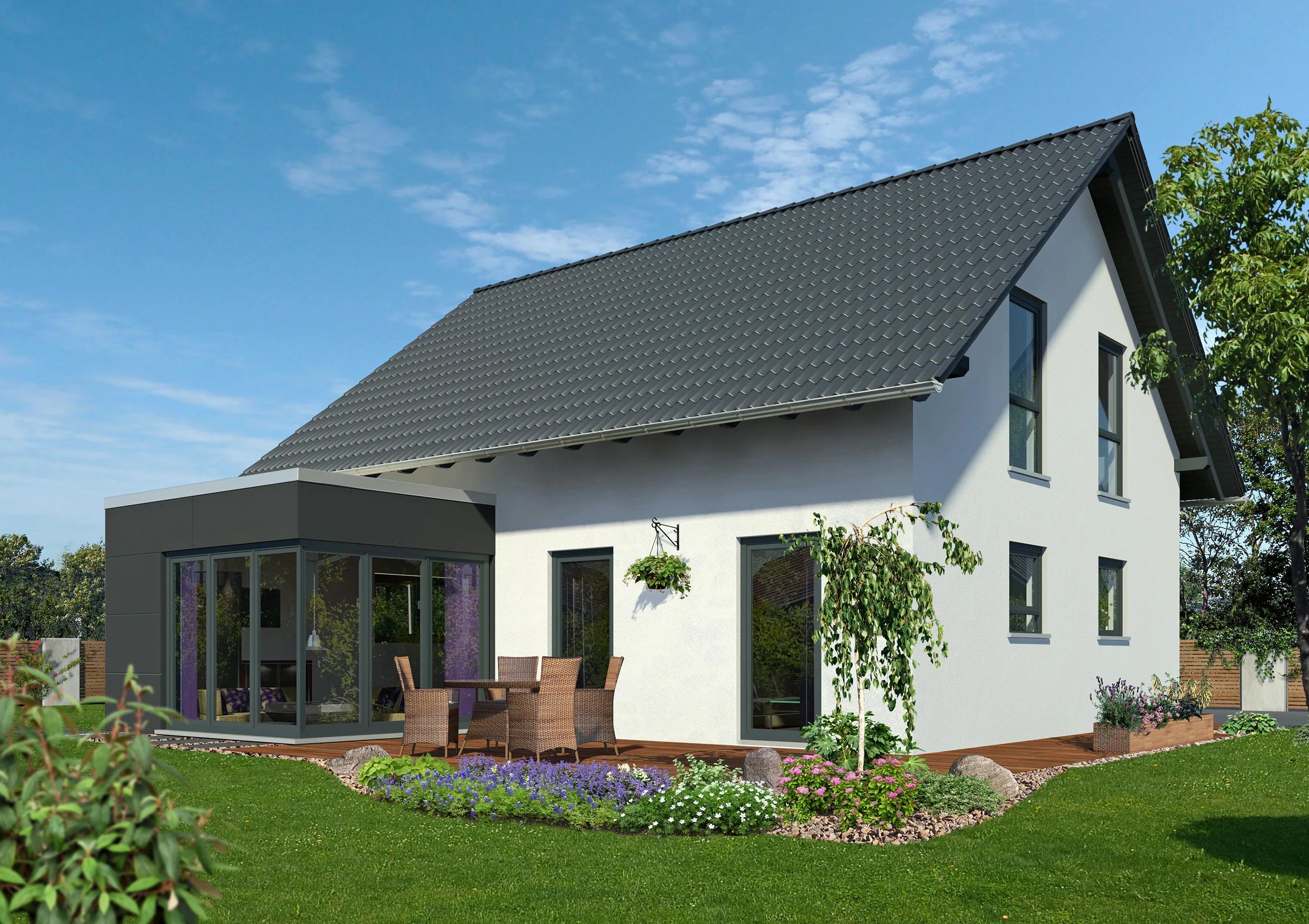 Freiraum Cube Plattenfassade mit Meisterstück-HAUS