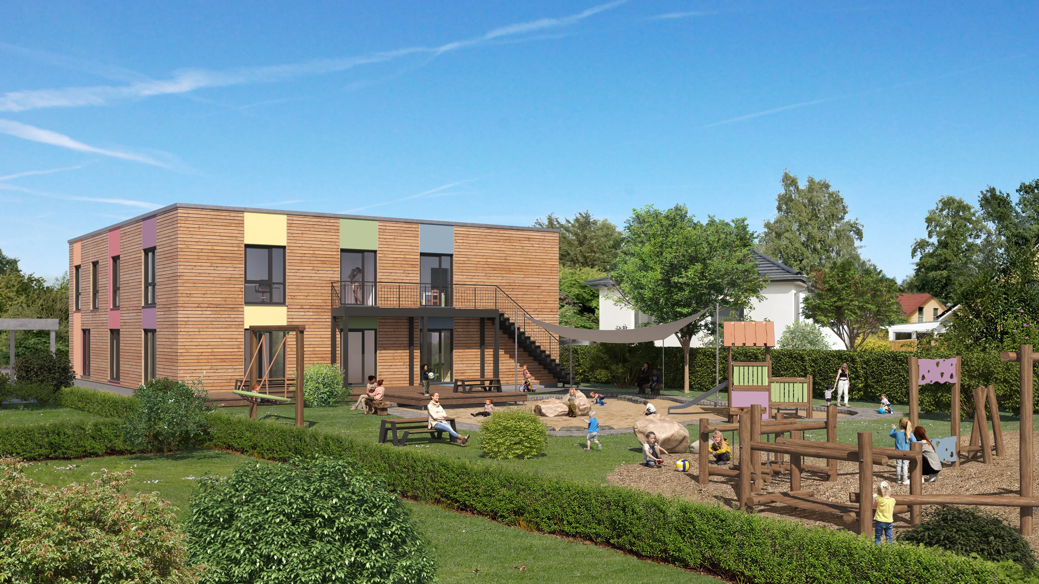 Kindertagesstaette für 3 Gruppen auf 2 Etagen von Meisterstueck Haus Planungsentwurf 1