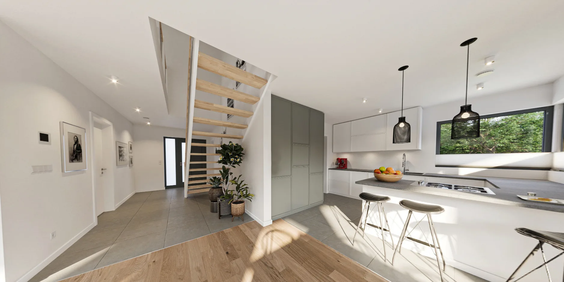 Linear mit Wintergarten von Meisterstueck Haus Kueche Ansicht 1