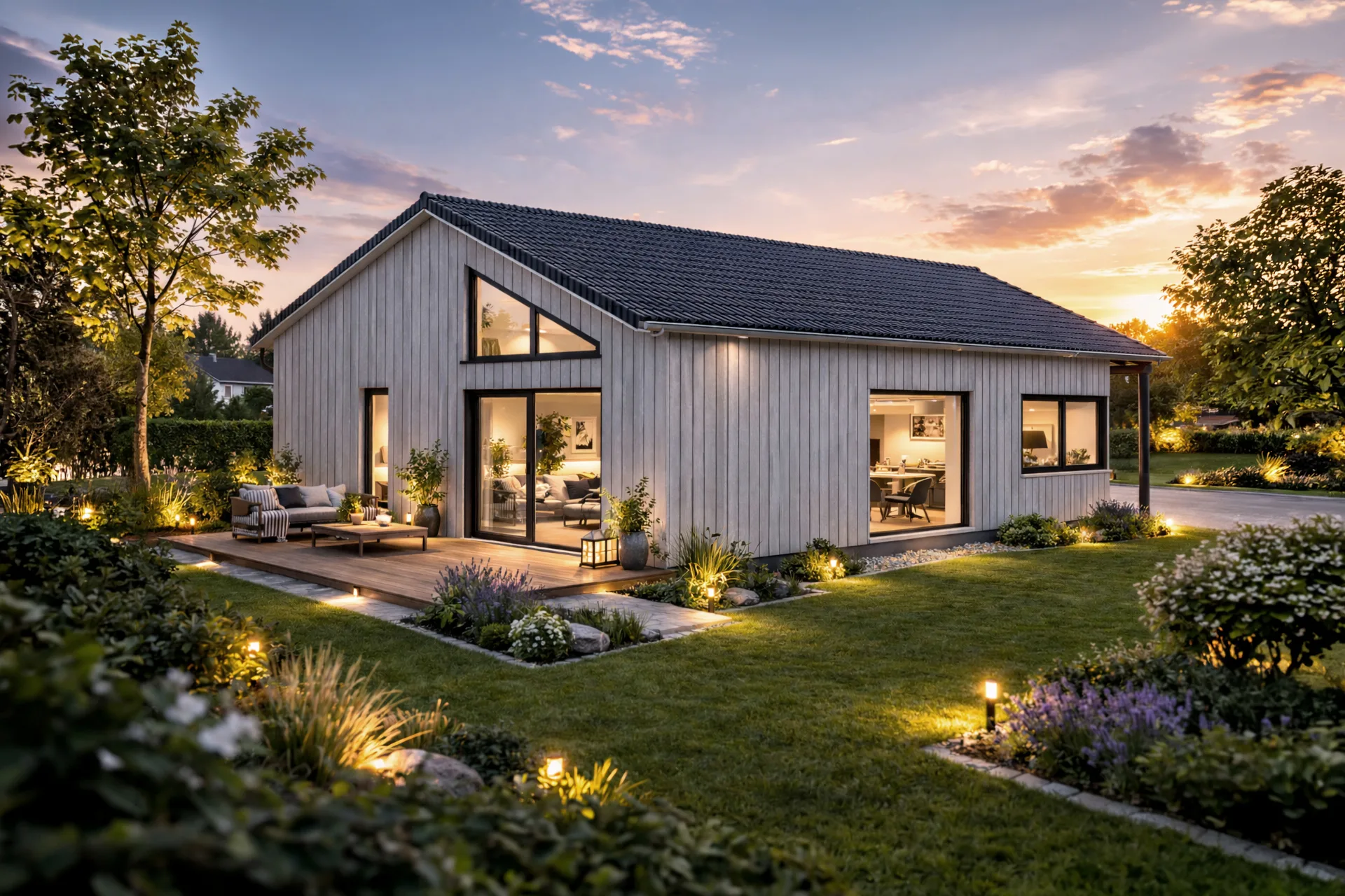 MicroHaus von Meisterstück-HAUS Gartenansicht