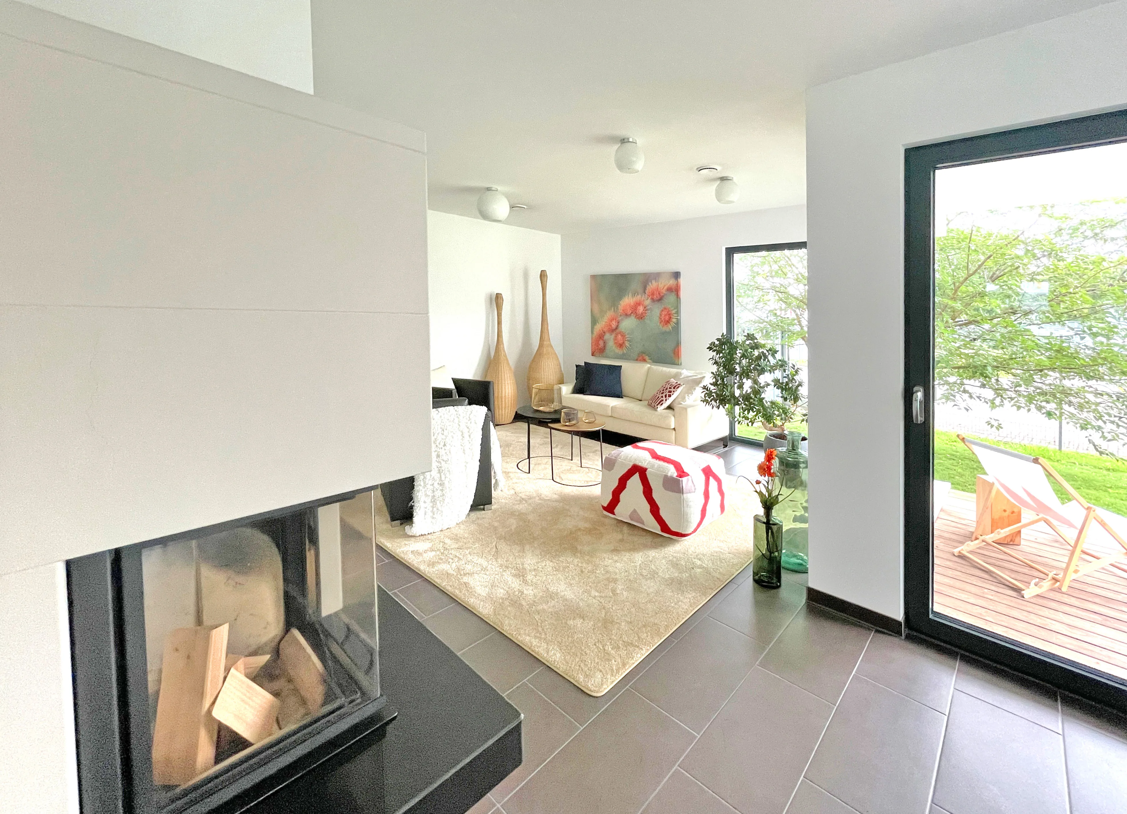 Musterhaus BOX in Hameln von Meisterstueck Haus Wohnzimmer Ansicht 1