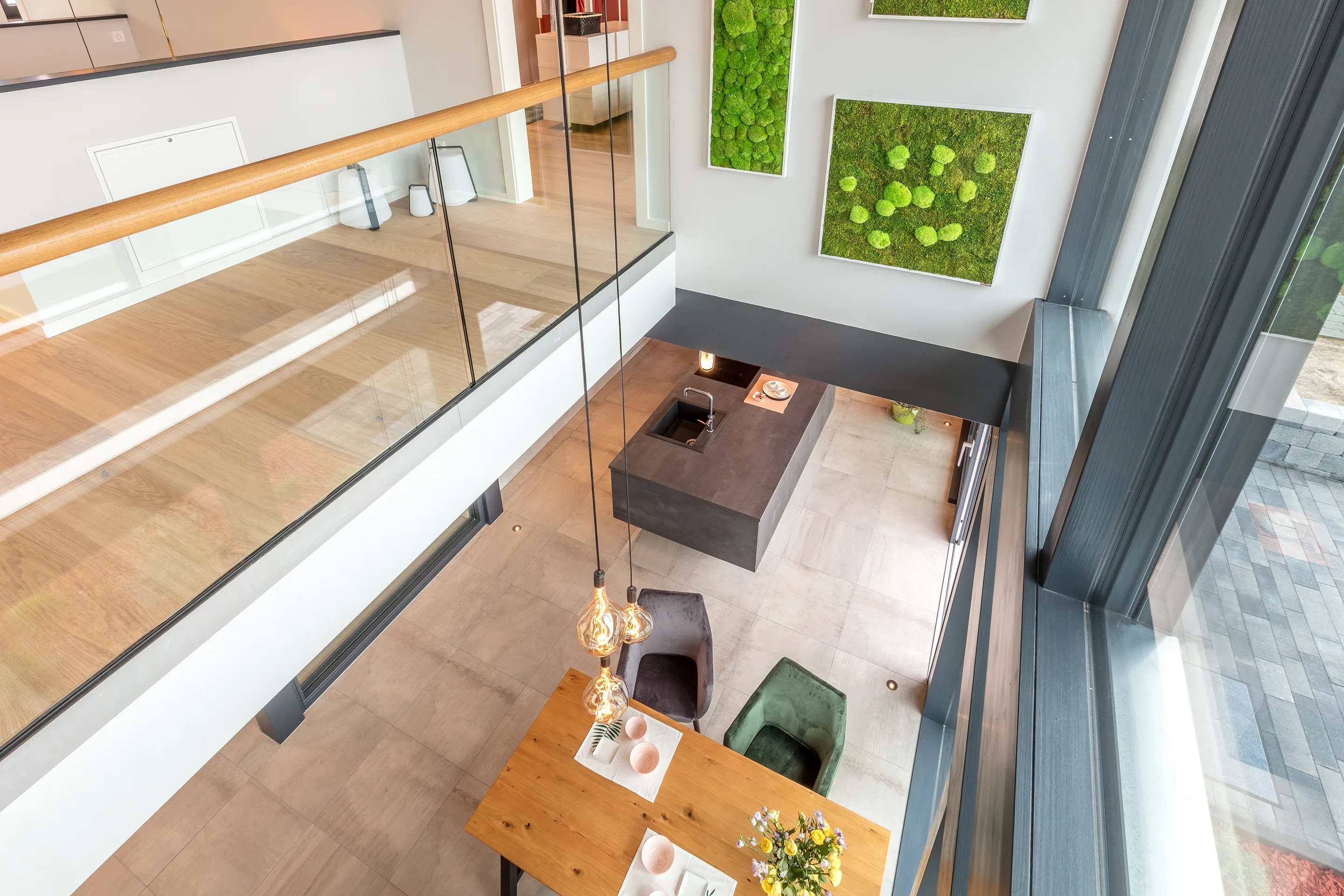 Musterhaus FUSION in Mannheim von Meisterstueck Haus Blick auf Essbereich