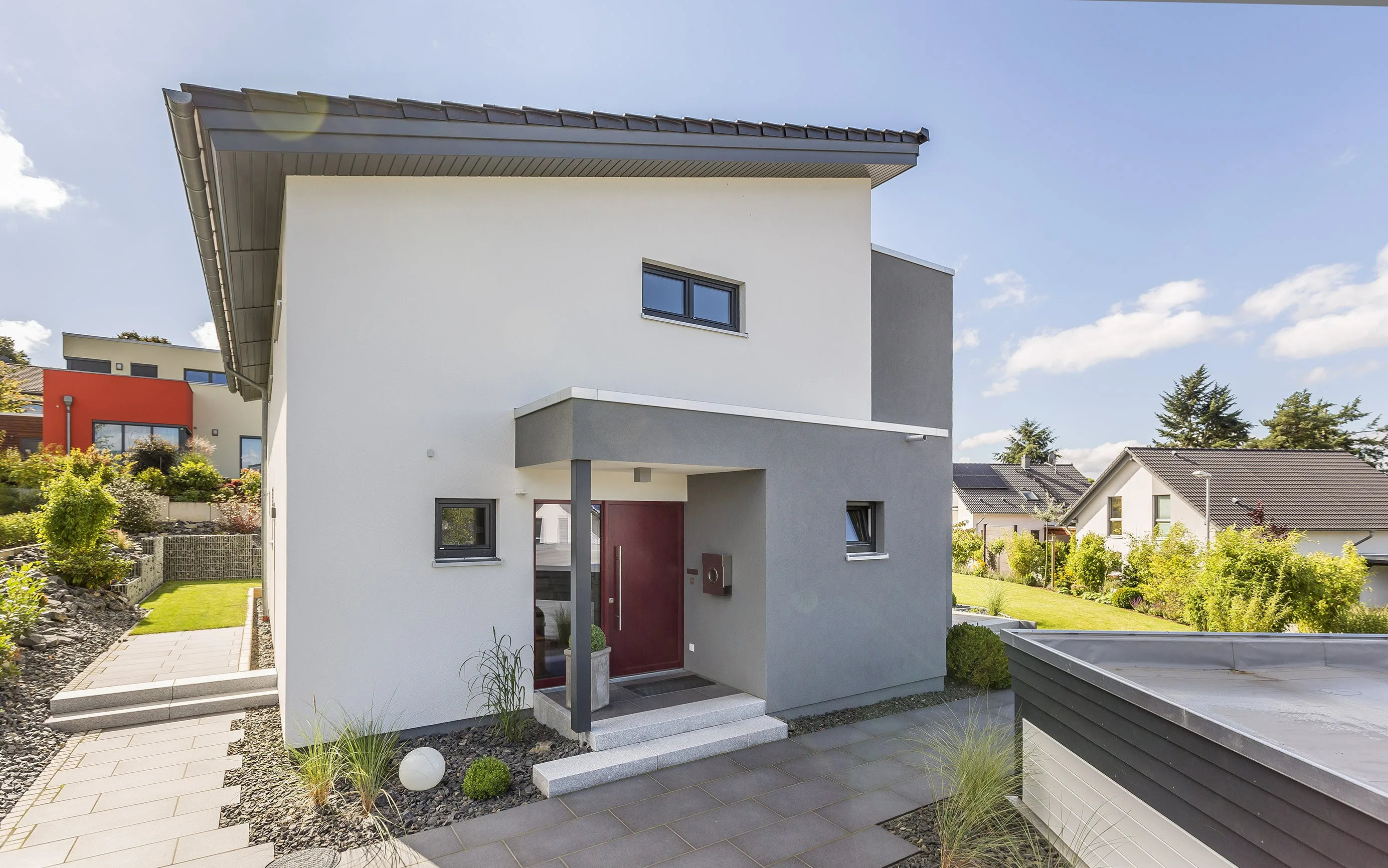 Pultdach und Design von Meisterstueck Haus Hauseingang