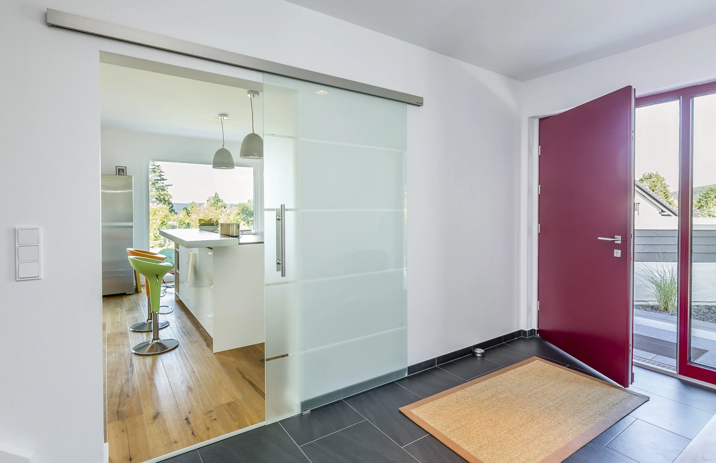 Pultdach und Design von Meisterstueck Haus Eingangsbereich