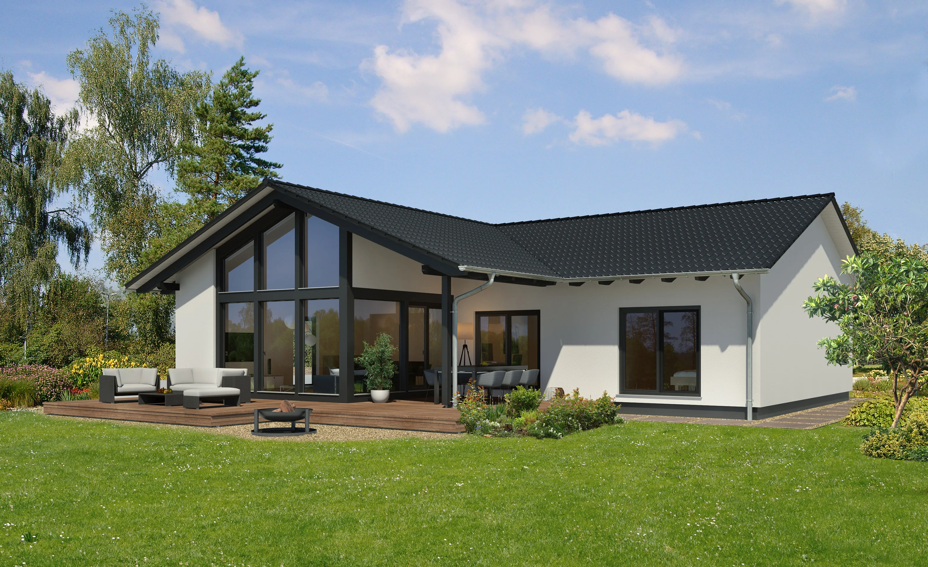 Bungalow MIDSOMMER von Meisterstueck Haus Gartenansicht