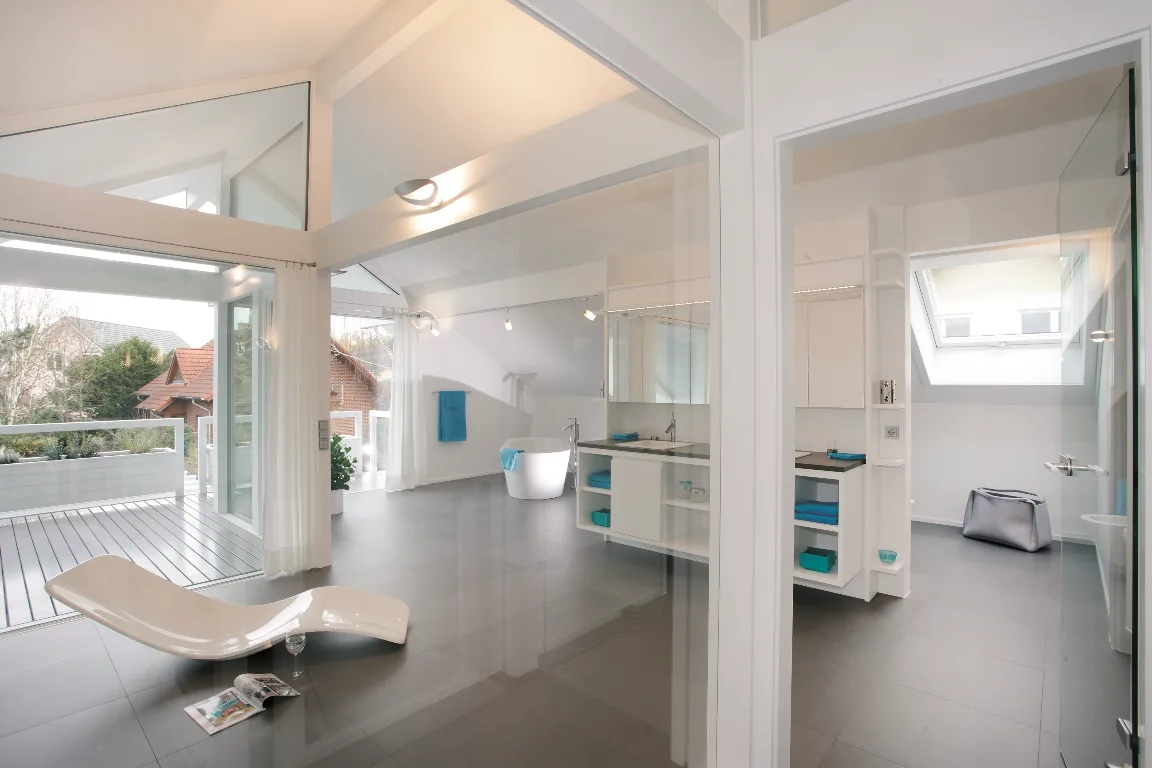 Meisterstück Musterhaus Modernes Fachwerkhaus Bad Vilbel Badezimmer