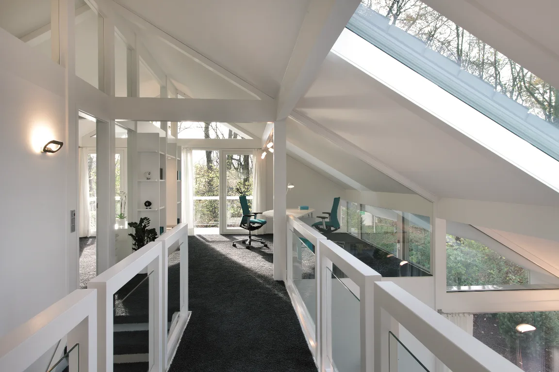 Meisterstück Musterhaus Modernes Fachwerkhaus Bad Vilbel Flur Obergeschoss