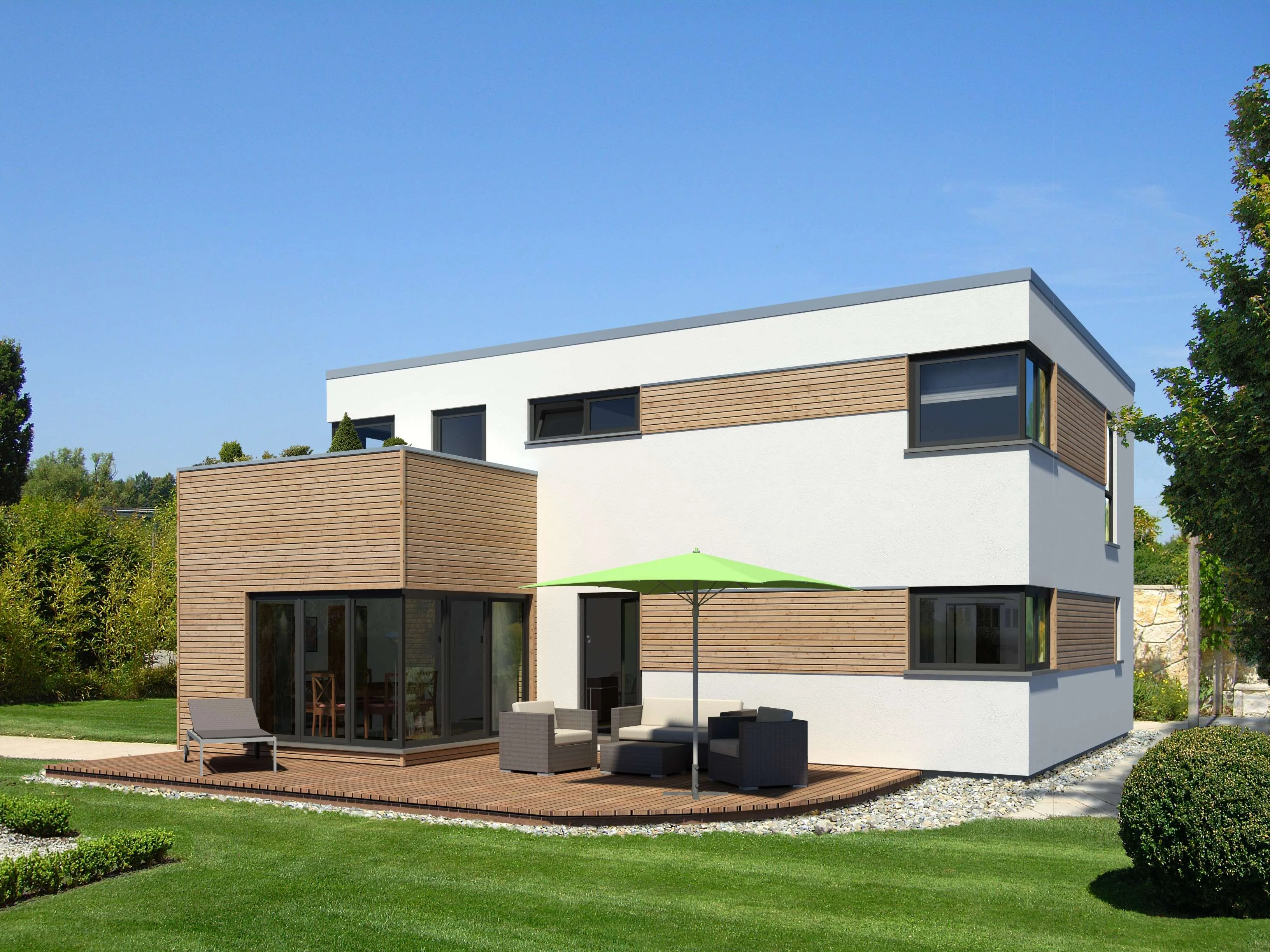 KUBUS - Edition Holz mit Flachdach von Meisterstueck Haus