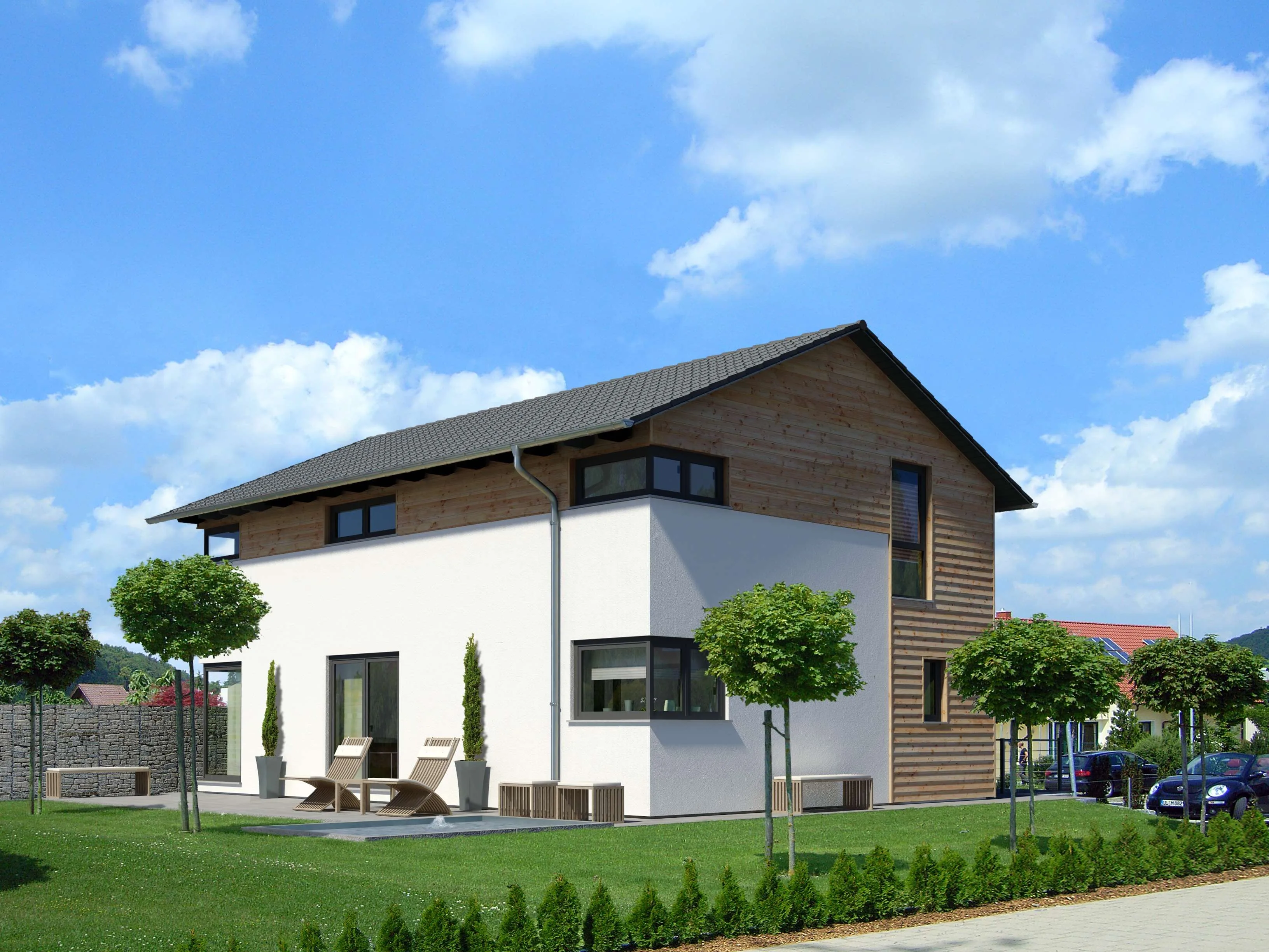 KUBUS - Edition Holz mit Satteldach von Meisterstueck Haus