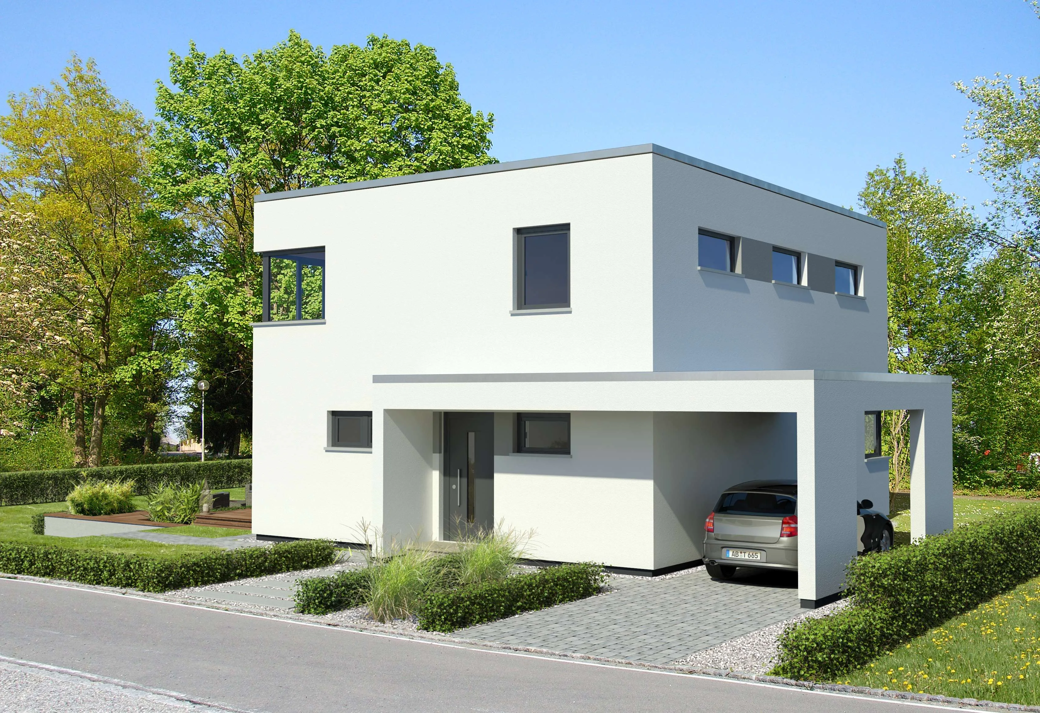 Bauhaus von Meisterstueck Haus Strassenansicht