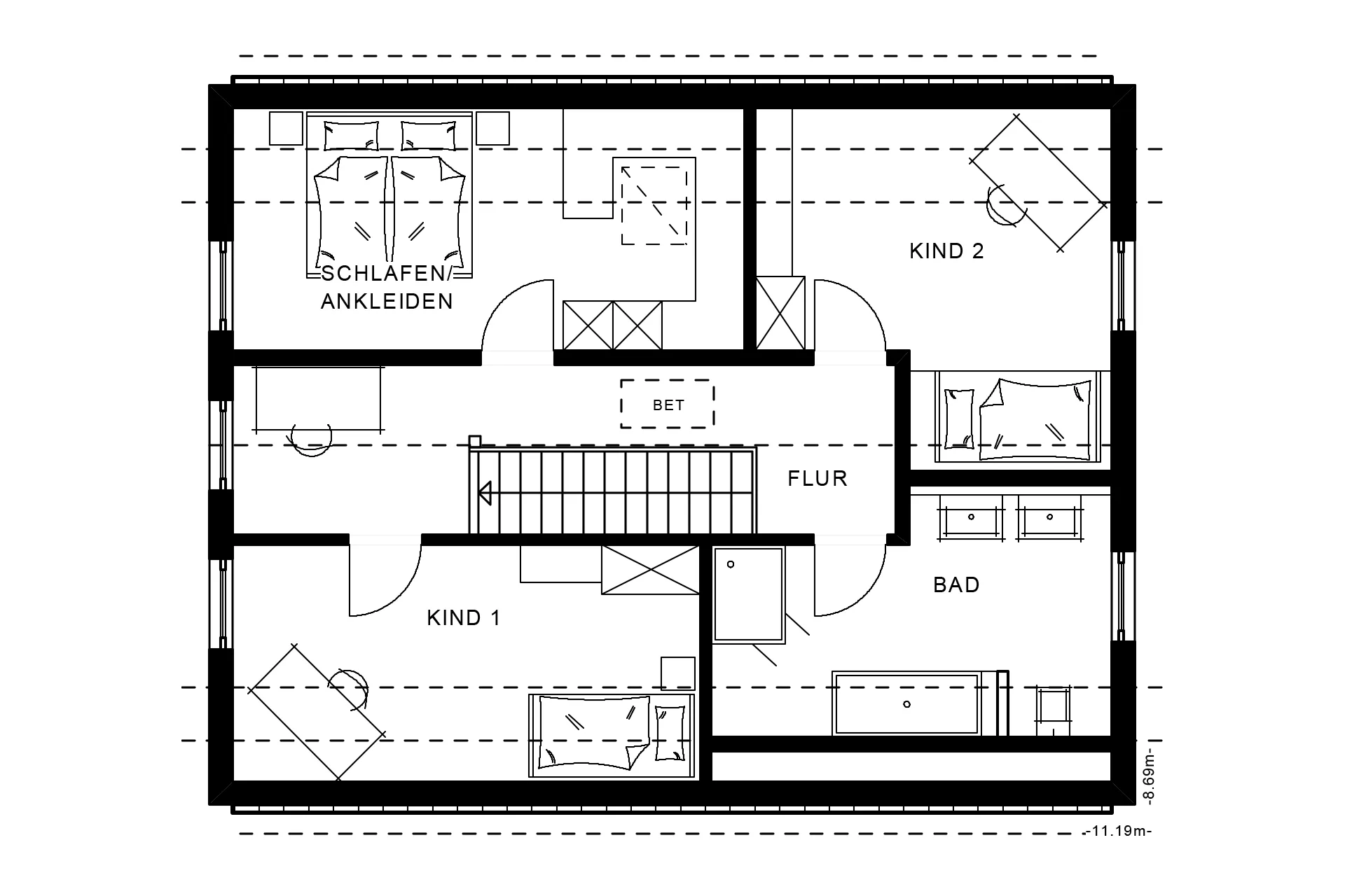 Aktionshaus Cape Dutch von Meisterstück-HAUS Grundriss Dachgeschoss