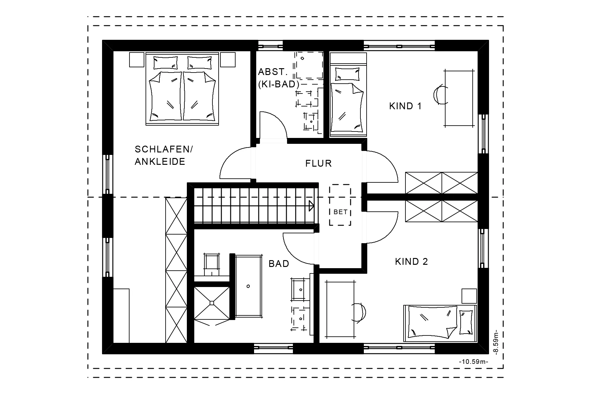 Aktionshaus Nordic von Meisterstück-HAUS Grundriss Dachgeschoss