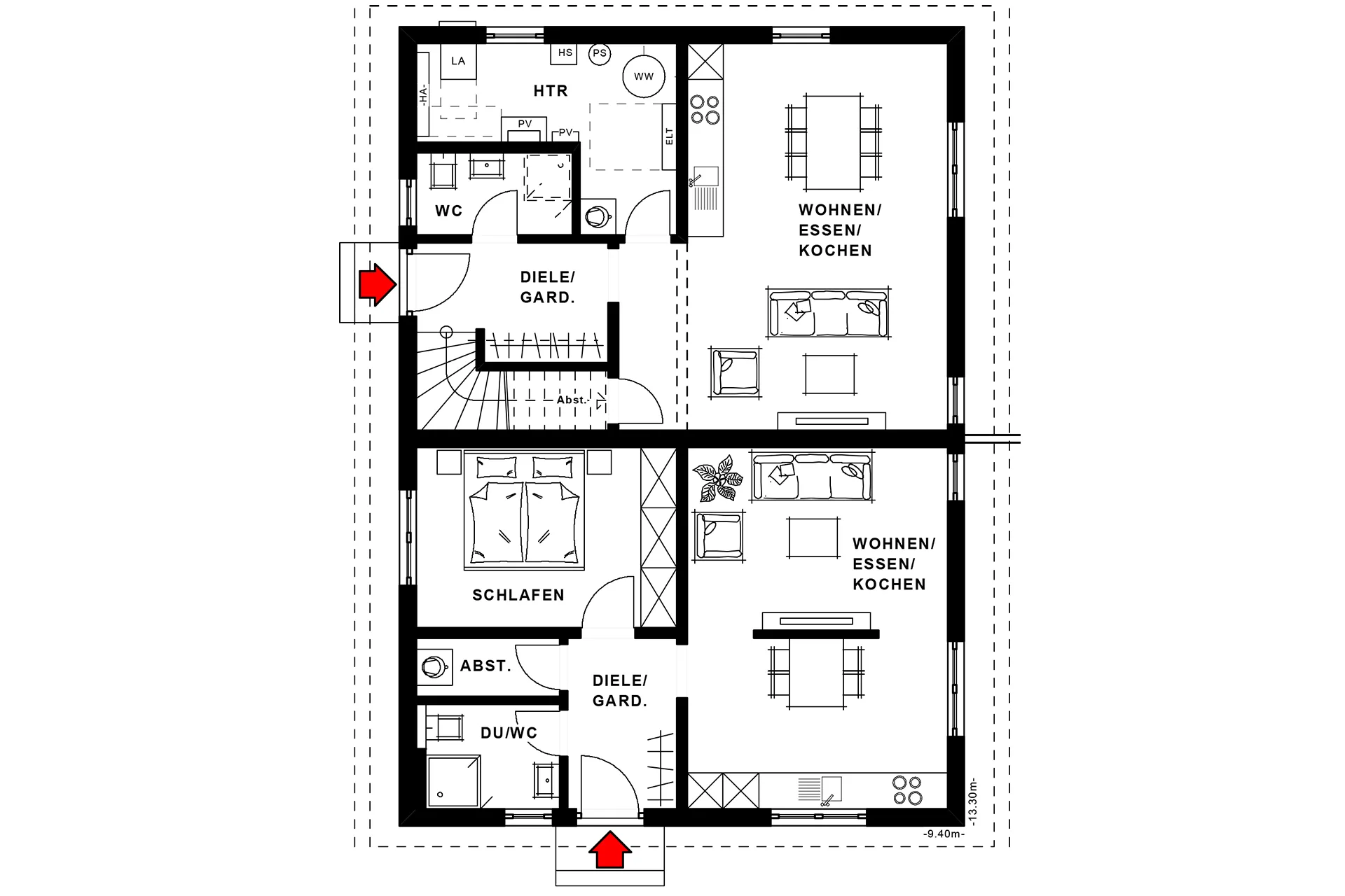 2in1 - Einfamilienhaus mit Einliegerwohnung Erdgeschoss