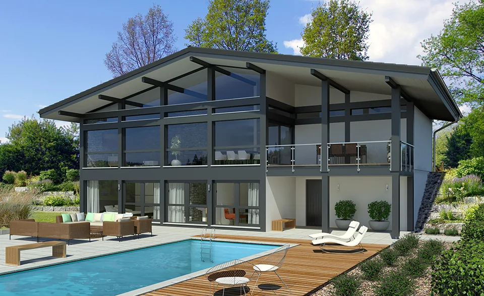 Bauen am Hang - Meisterstück-HAUS Ästhetik Bauen am Hang - Meisterstück-HAUS Ästhetik