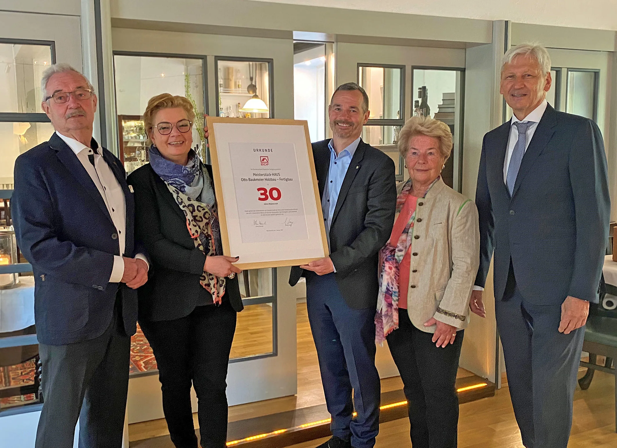 Qualitätsgeprüfte Meisterstücke: 30 Jahre Mitgliedschaft BDF Qualitätsgeprüfte Meisterstücke: 30 Jahre Mitgliedschaft BDF